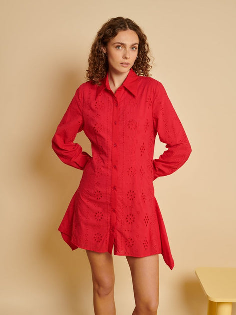 GHOSPELL ワンピース Dillon Tie Front Mini Dress リボン ゴスペル GHOSPELL GHOSPELL ワンピース Dillon Tie Front Mini