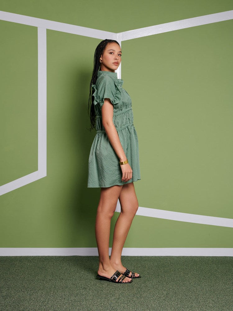 Jessica Check Mini Dress – Ghospell