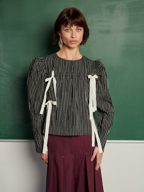 シャツ+ブラウス(長袖+七分) GHOSPELL / Claire Ruched Top S size GHOSPELL - GHOSPELL / Claire Ruched Top S sizeの通販 by Mash girl