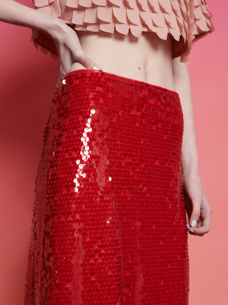 Christina Sequin Midi Skirt