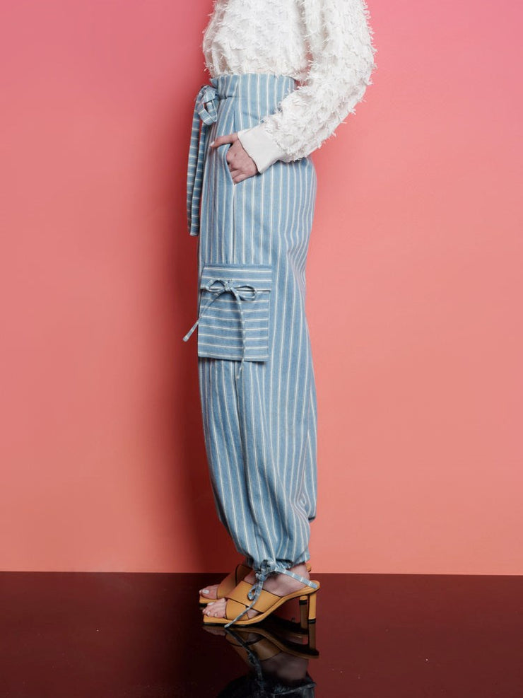 Cleo Striped Cargo Trousers
