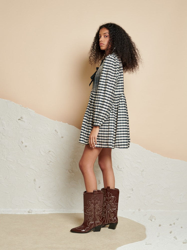 Bobbi Check Mini Dress – Ghospell