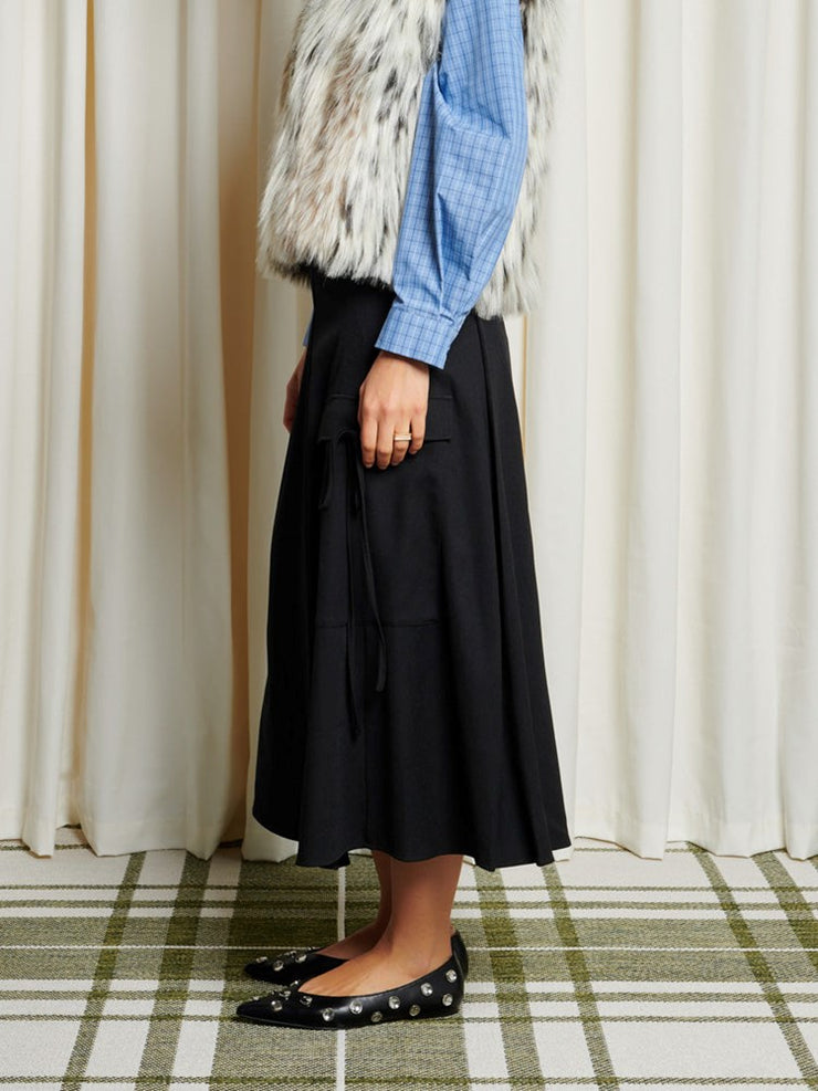 Fia Pleated Midi Skirt