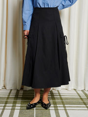 Fia Pleated Midi Skirt