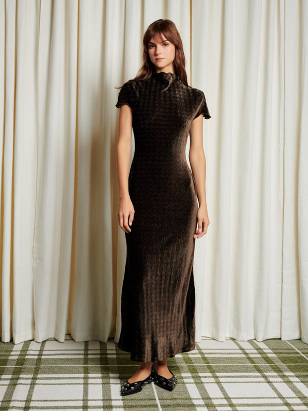 Vaila Velvet Maxi Dress