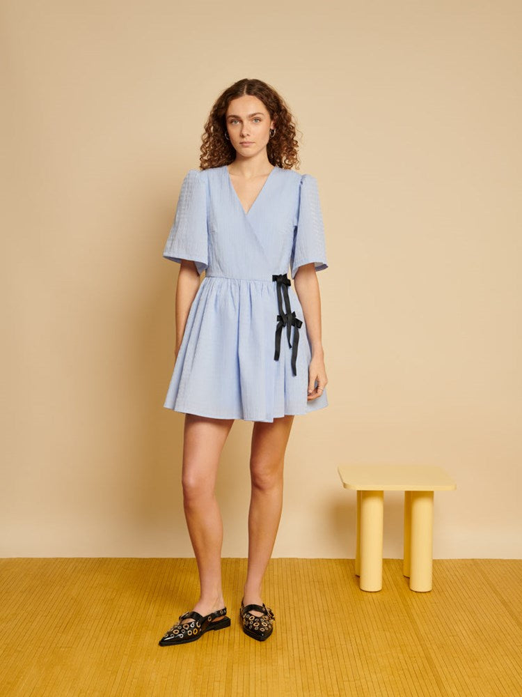 Freja Wrap Mini Dress – Ghospell