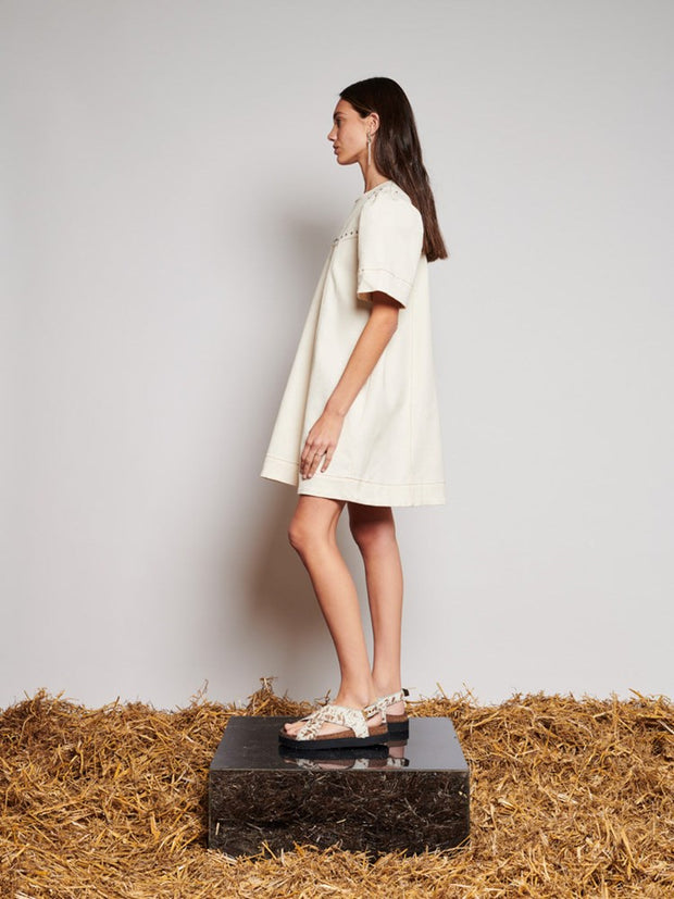 Quincey Drill Mini Dress
