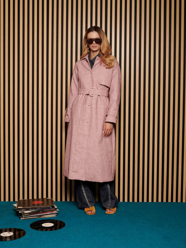 Dusty PU Trench Coat – Ghospell