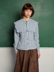 Esra Check Blouse