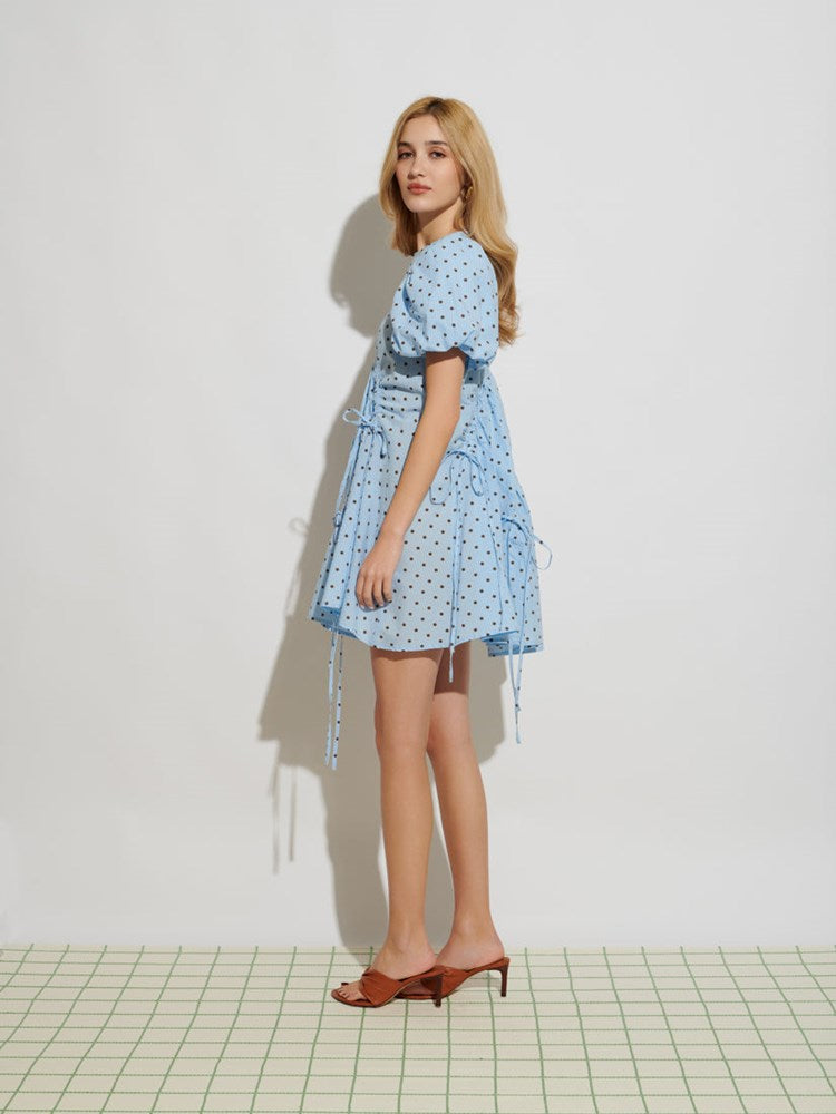 ghospell counter pleated mini dress Ghospell pleated mini dress in pearl white