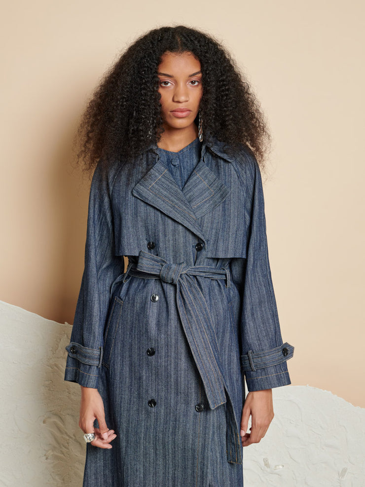 Blakely Denim Trench Coat