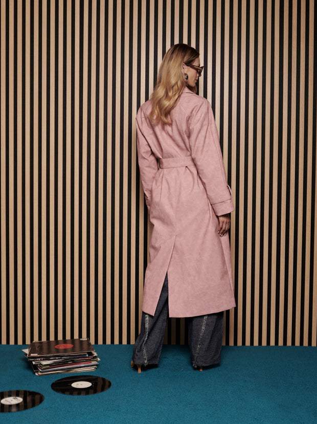 Dusty PU Trench Coat