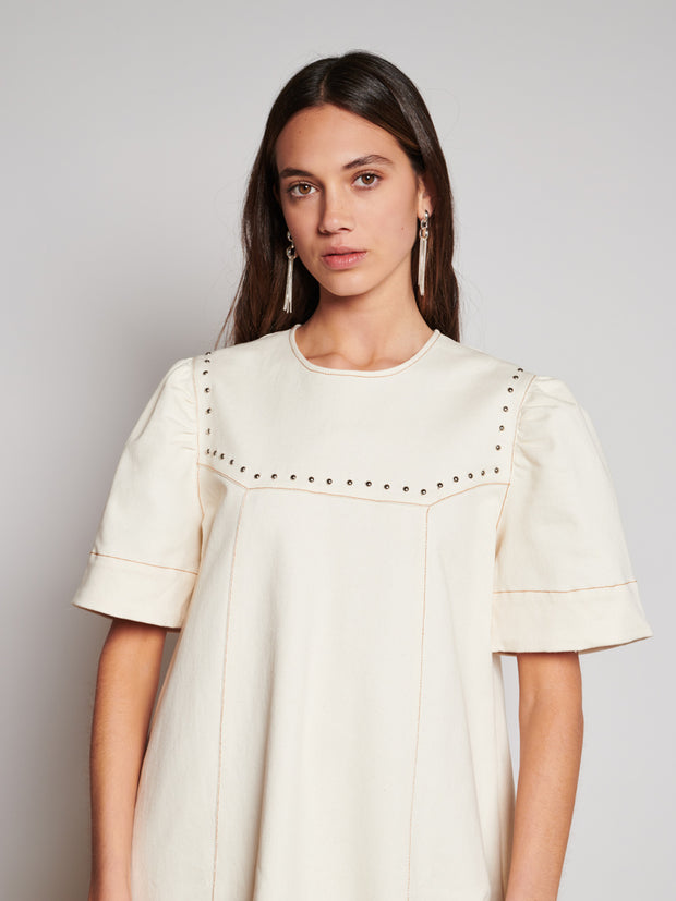 Quincey Drill Mini Dress