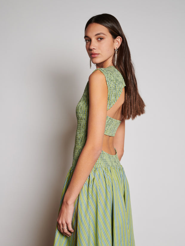 Josephine Stripe Midi Dress