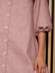 Dusty PU Mini Dress