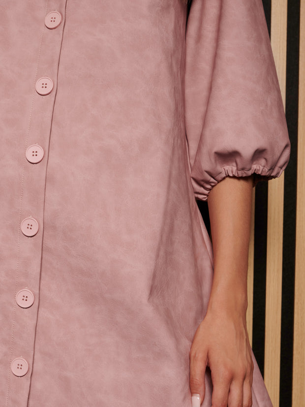 Dusty PU Mini Dress