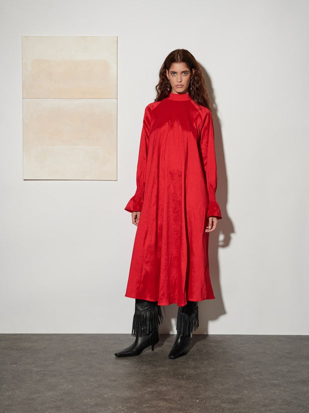 Clarissa Taffeta Midi Dress