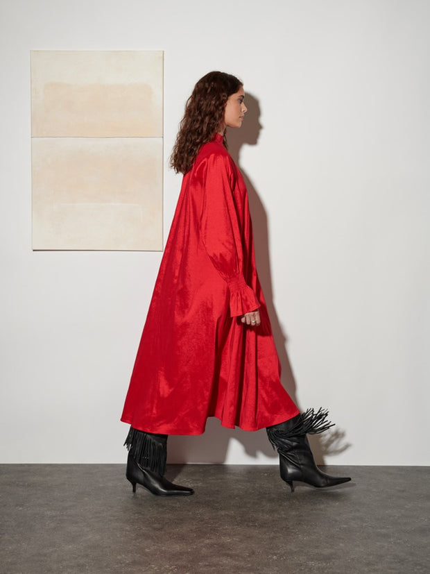 Clarissa Taffeta Midi Dress