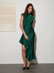 Ana Satin Midi Dress