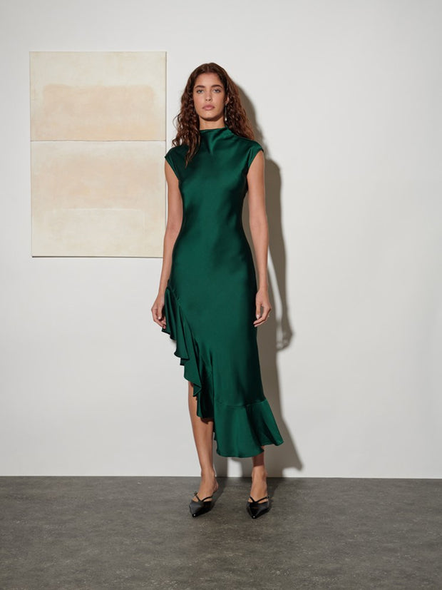 Ana Satin Midi Dress