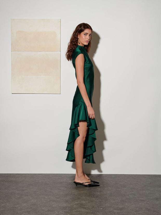 Ana Satin Midi Dress