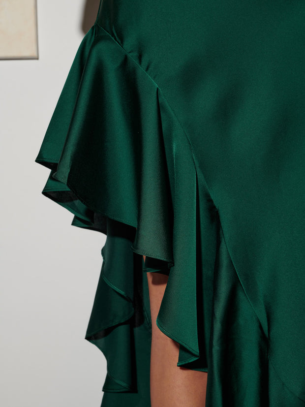 Ana Satin Midi Dress
