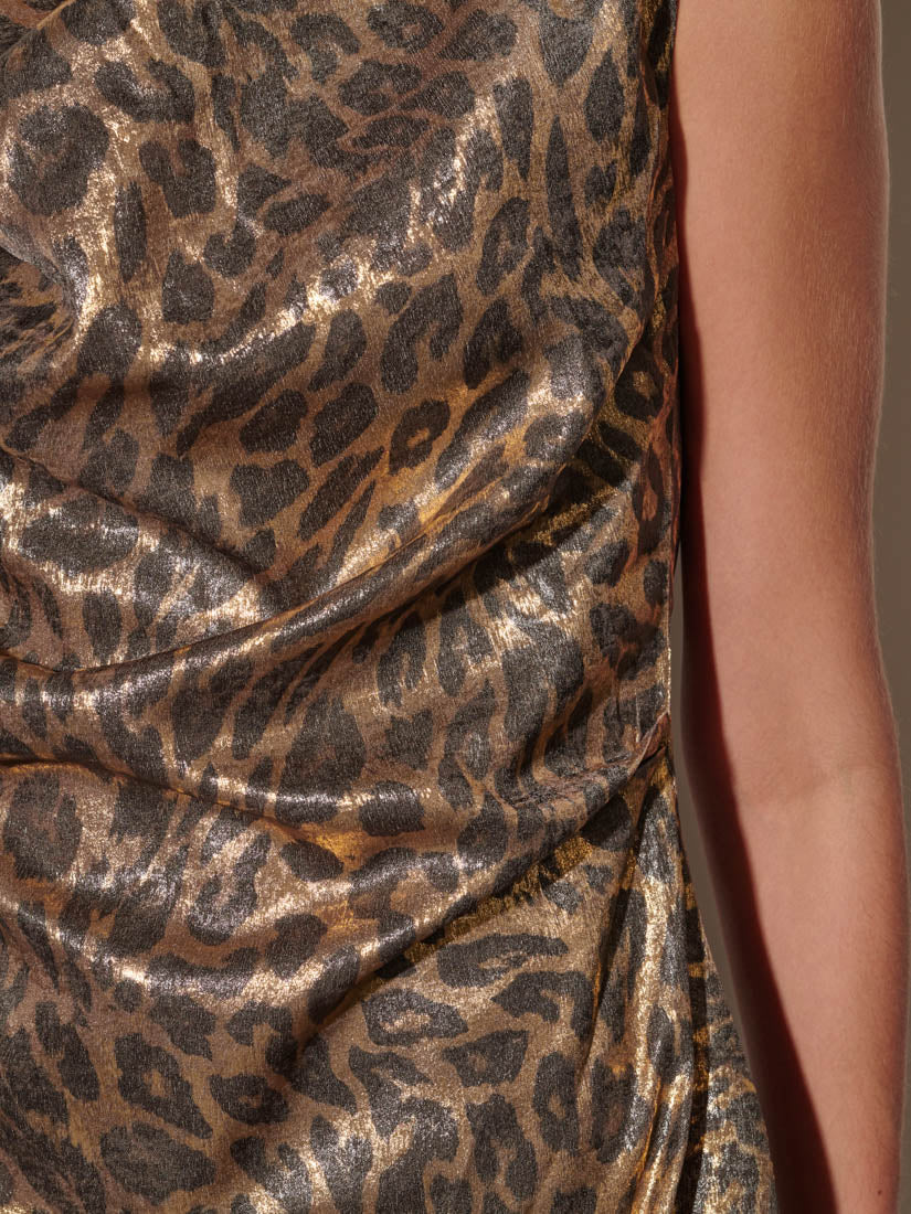 pamela mini dress in leopard loba LOBA VESTIDO PAMELA MINI en Leopard