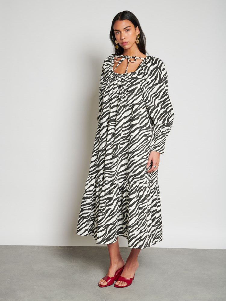 Melia Zebra Midi Dress – Ghospell