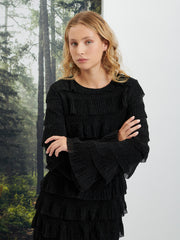 Tyra Ruffle Midi Dress