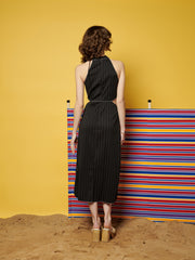 Sylvie Stripe Cut Out Midi Dress