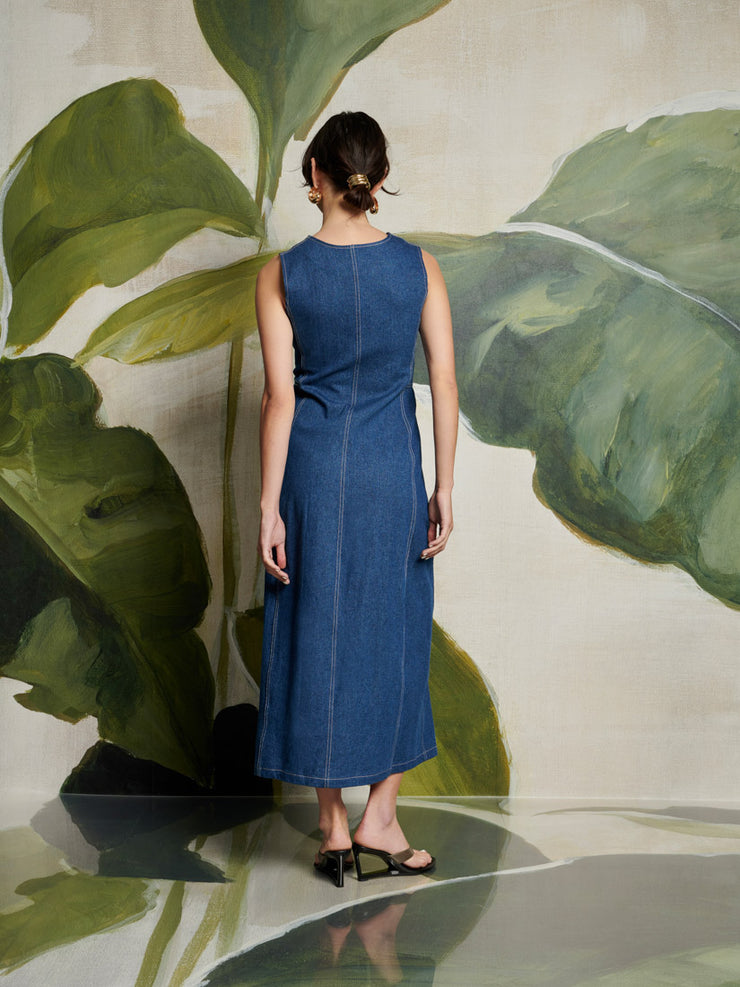 Teo Denim Midi Dress