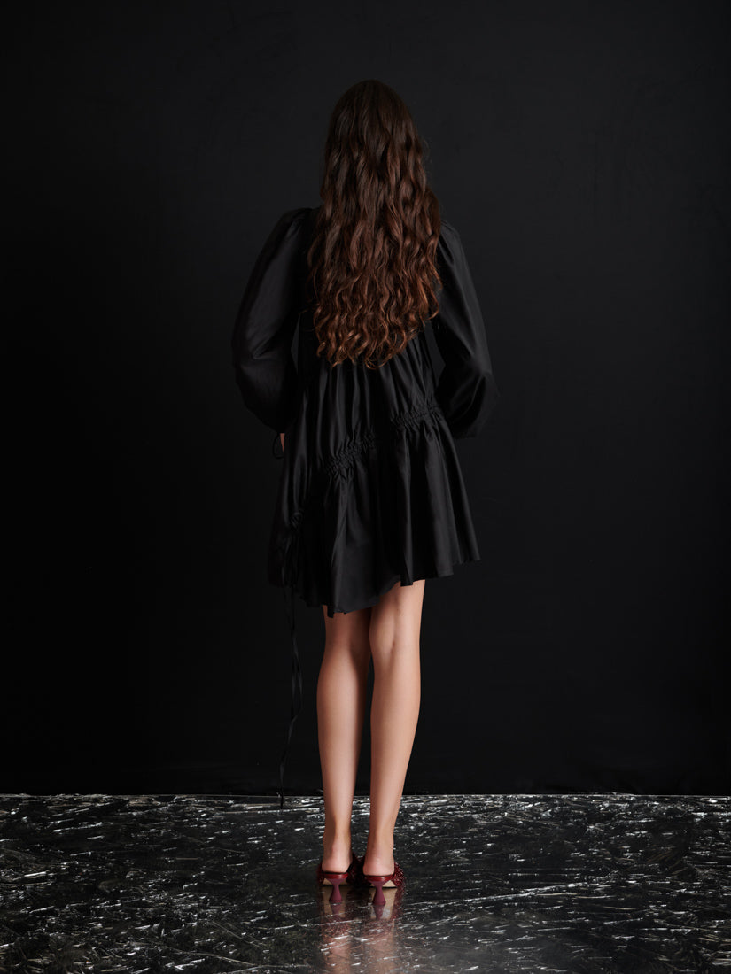 GHOSPELL】Noor Ruched Mini Dress