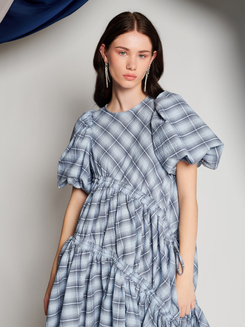 早割シーズン券 Caitlin Check Mini Dress – Ghospell ワンピース