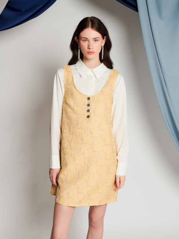 ghospell Margit Collar Mini Dress Pale Khaki Green Clearance | Clothing ghospell Margit Collar Mini Dress Pale Khaki Green Clearance | Clothing