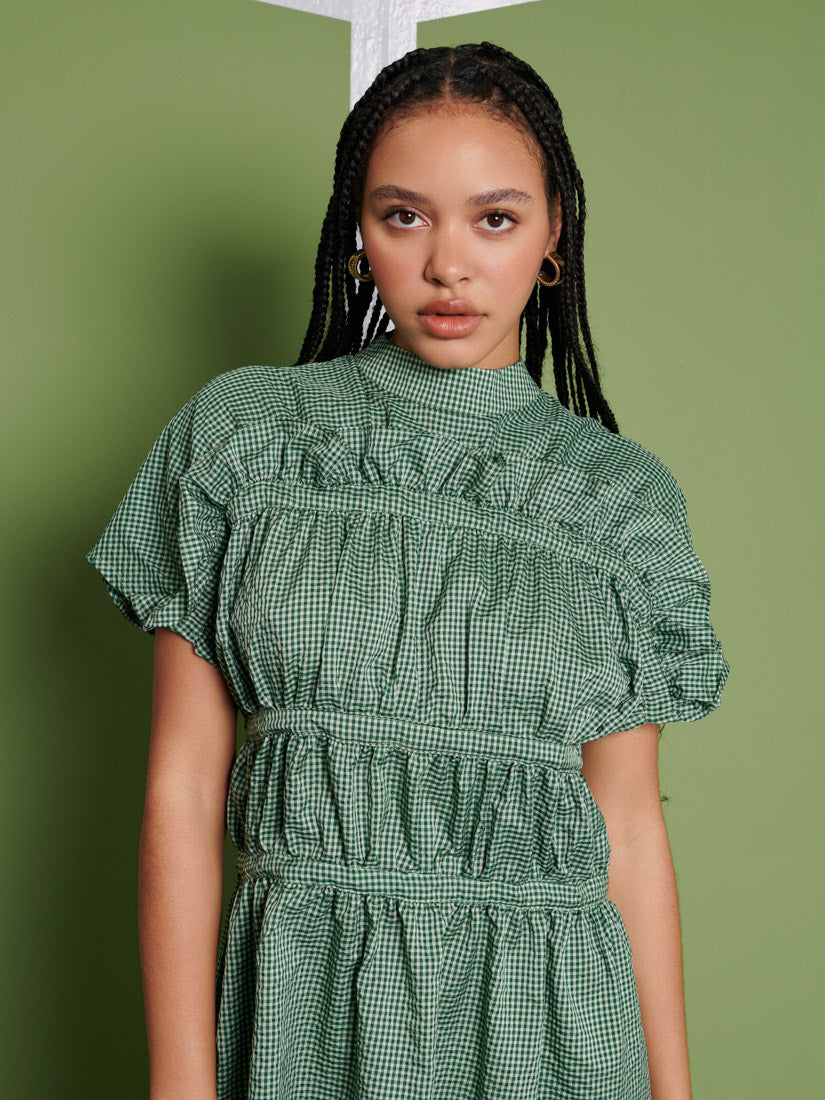 ghospell dress green Ghospell fringe midaxi dress in olive