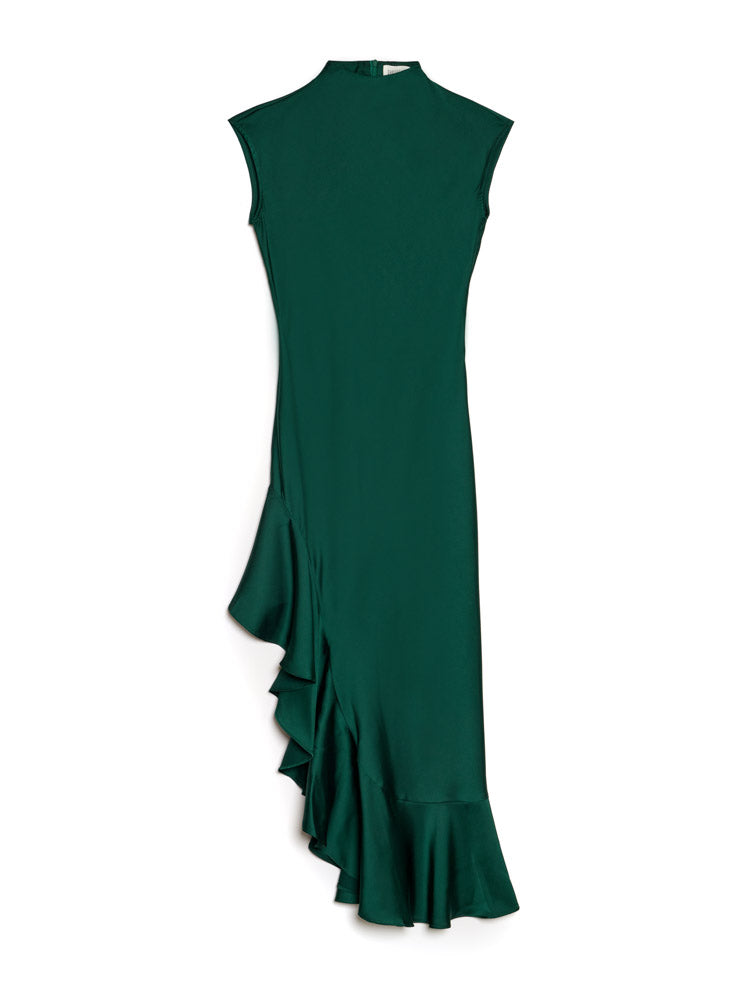 Ghospell Ana Satin Midi Dress Spruce Green / L Ghospell Ana Satin Midi Dress Spruce Green / L
