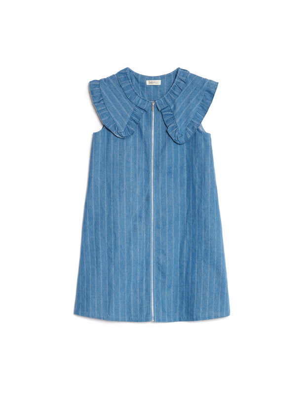 Deborah Striped Denim Mini Dress