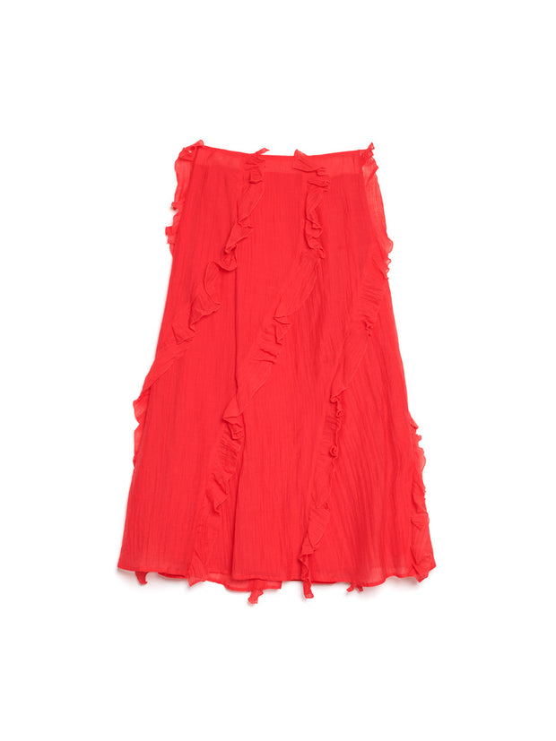 Wynn Flounced Midi Skirt