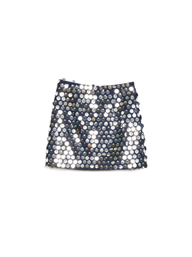 Carmel Sequin Mini Skirt