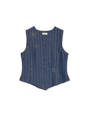 Blakely Denim Studded Vest