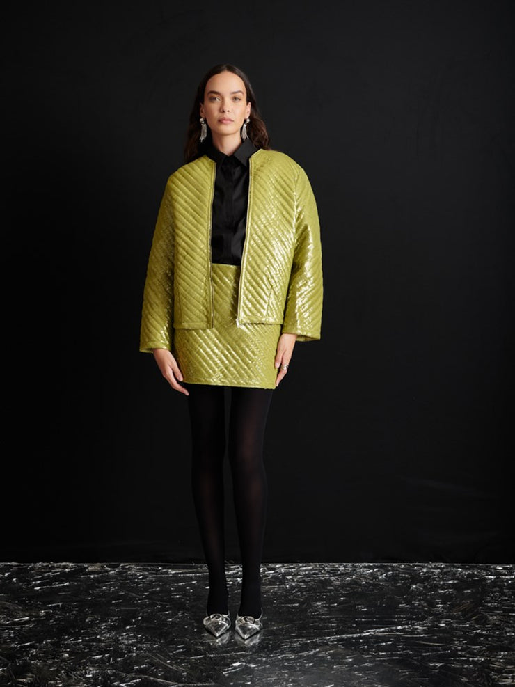 Xyla Padded Sequin Jacket