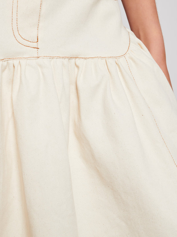 Quincey Drill Midi Skirt
