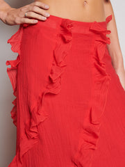 Wynn Flounced Midi Skirt