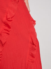 Wynn Flounced Midi Skirt