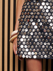 Carmel Sequin Mini Skirt