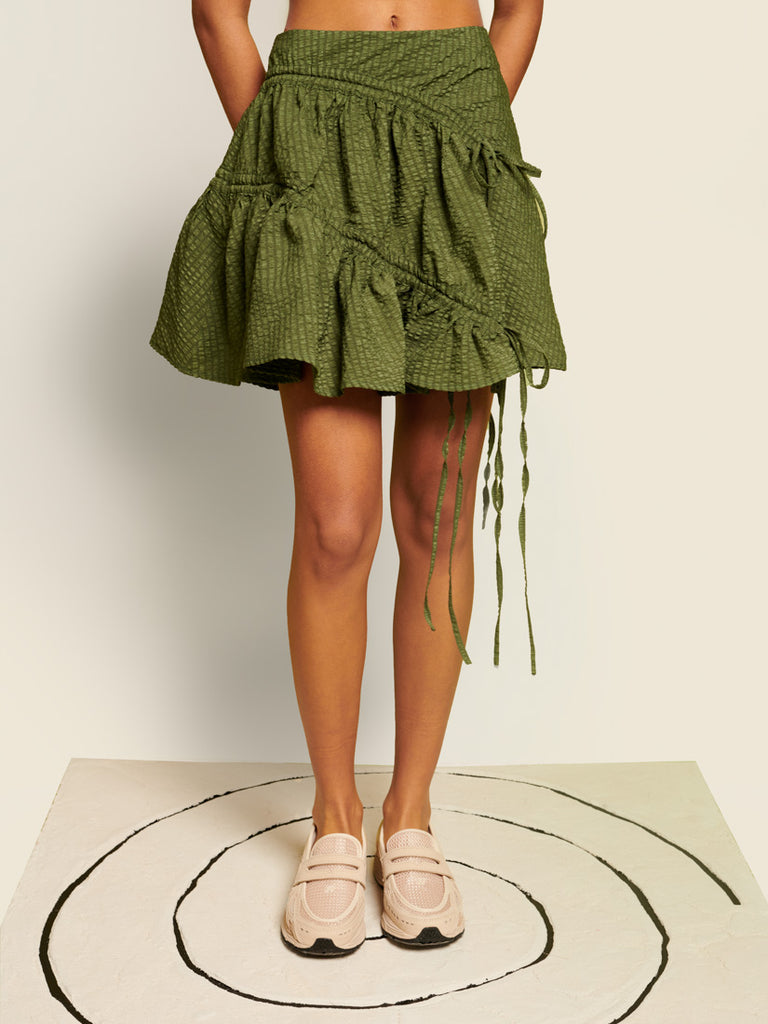 Maz Ruched Mini Skirt – Ghospell