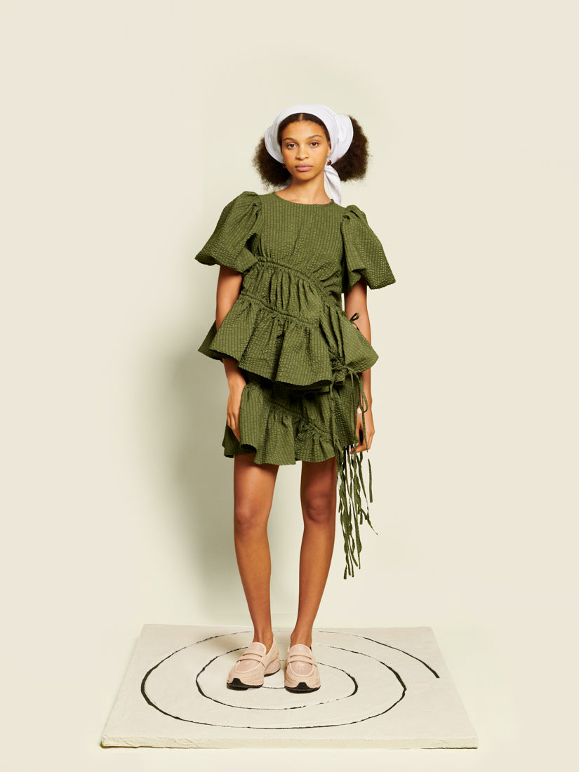 Maz Ruched Mini Skirt – Ghospell