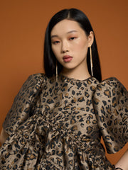 Mabel Leopard Ruched Top