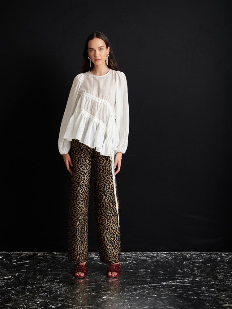 Phoebe Jacquard Trousers – Ghospell Phoebe Jacquard Trousers – Ghospell