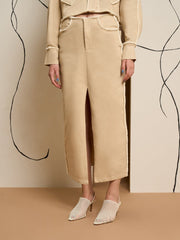 Harper Frayed Midi Skirt